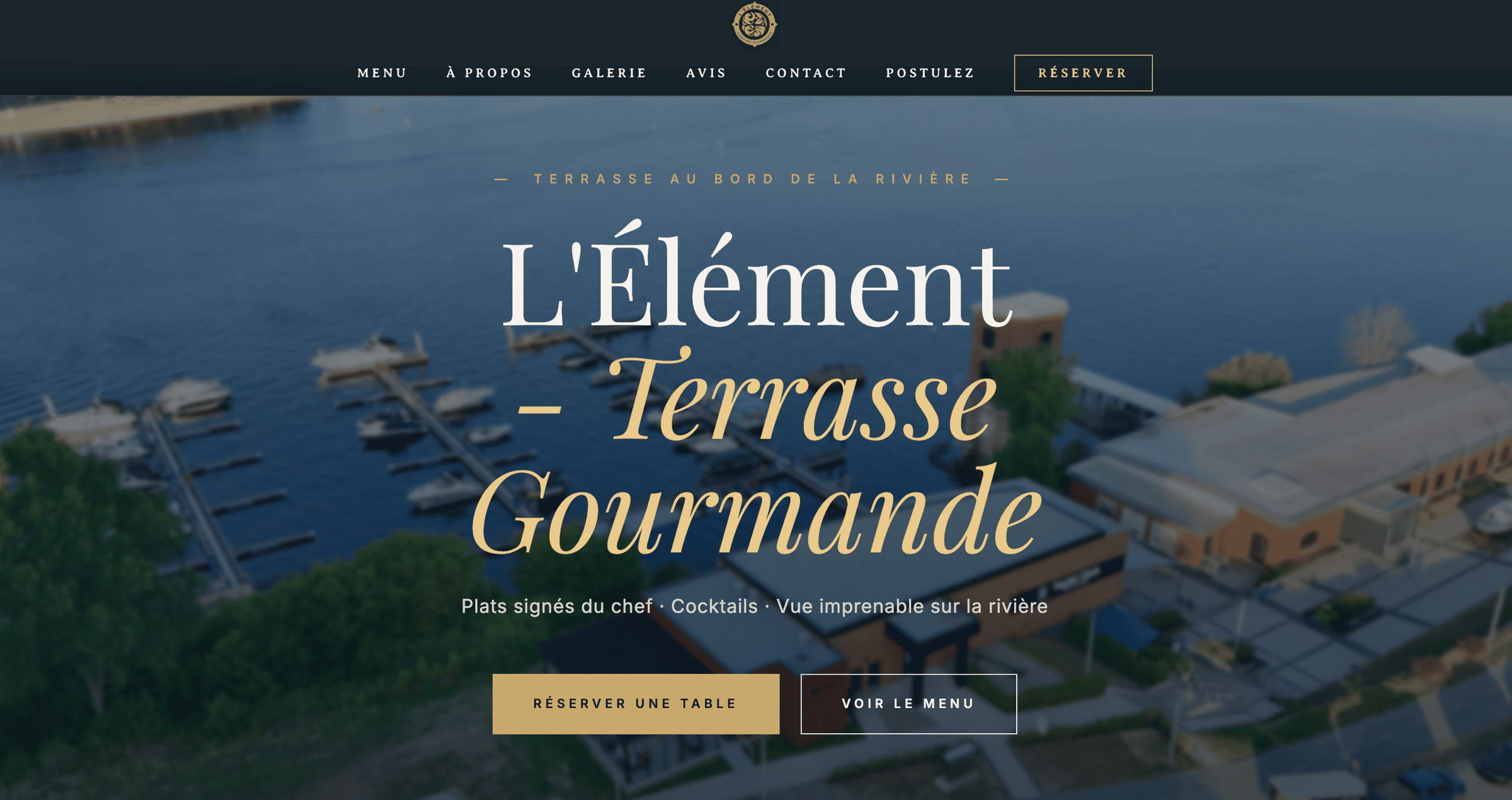 Site vitrine L'Élément Terrasse Gourmande
